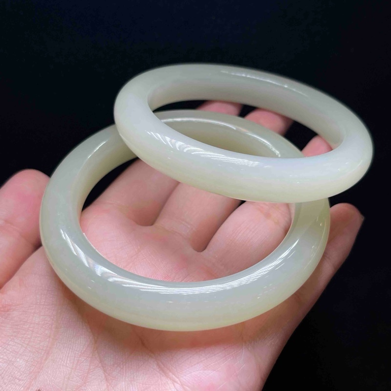 【魏来意】和田玉晴水手镯-11*9mm【多样性发一】