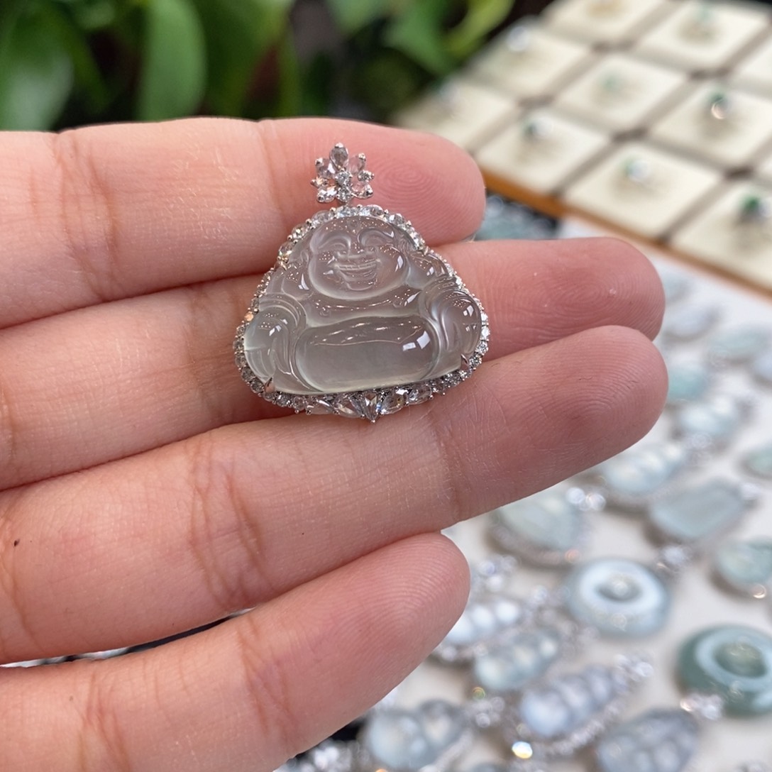 翡翠未镶嵌颈饰天然缅甸a货翡翠