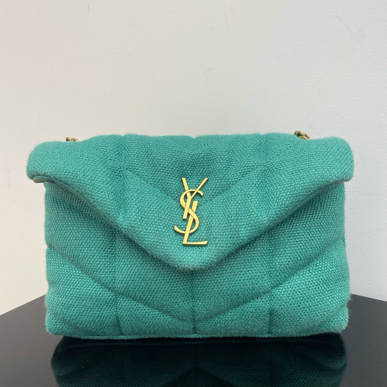 99新 YSL/圣罗兰 绿色云朵包配件：无