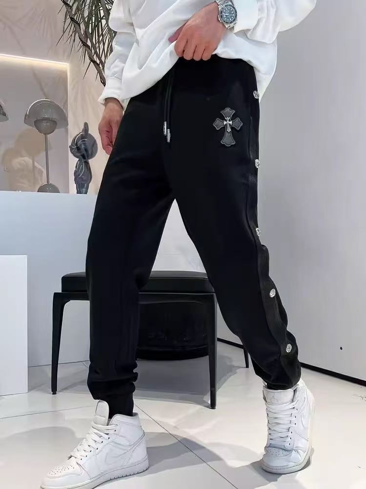 男士卫裤裤子束口秋季常规款保暖卫裤裤子百搭秋冬男装时尚设计师