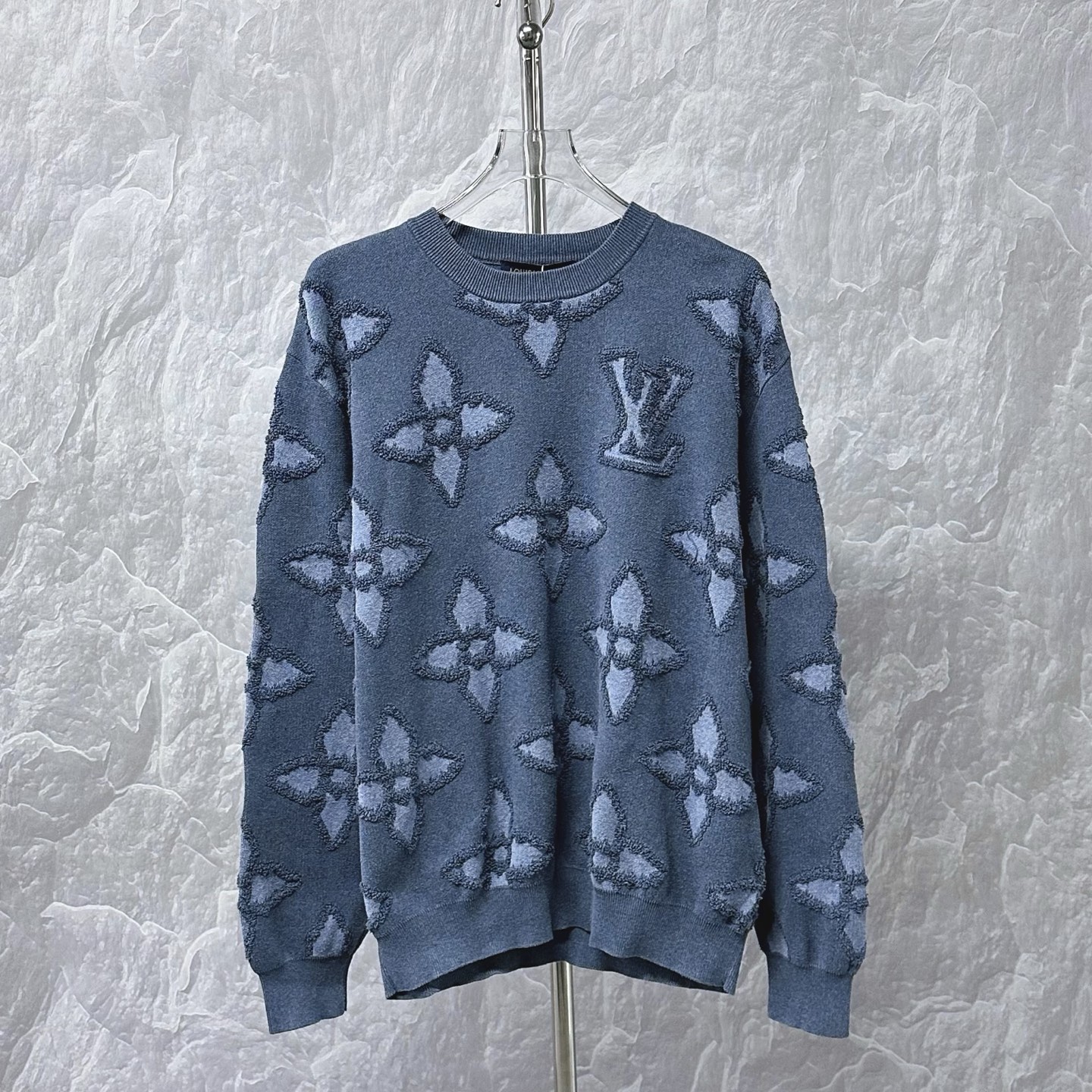 未使用 LouisVuitton/路易威登 SS25 四叶草提花毛衣 XL码 D17364
