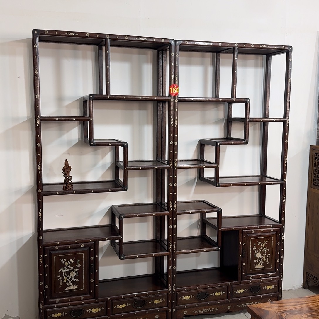 从***心木复古装饰摆件博古架180/30/200厘米