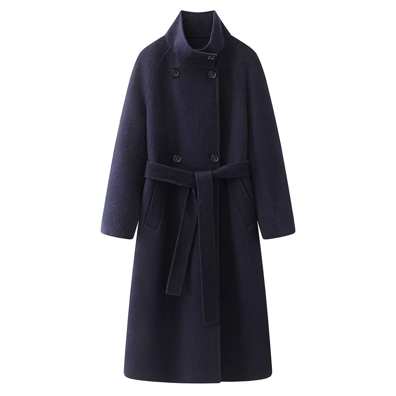 迪家2025冬季新款休闲气质显瘦毛呢大衣外套女3279