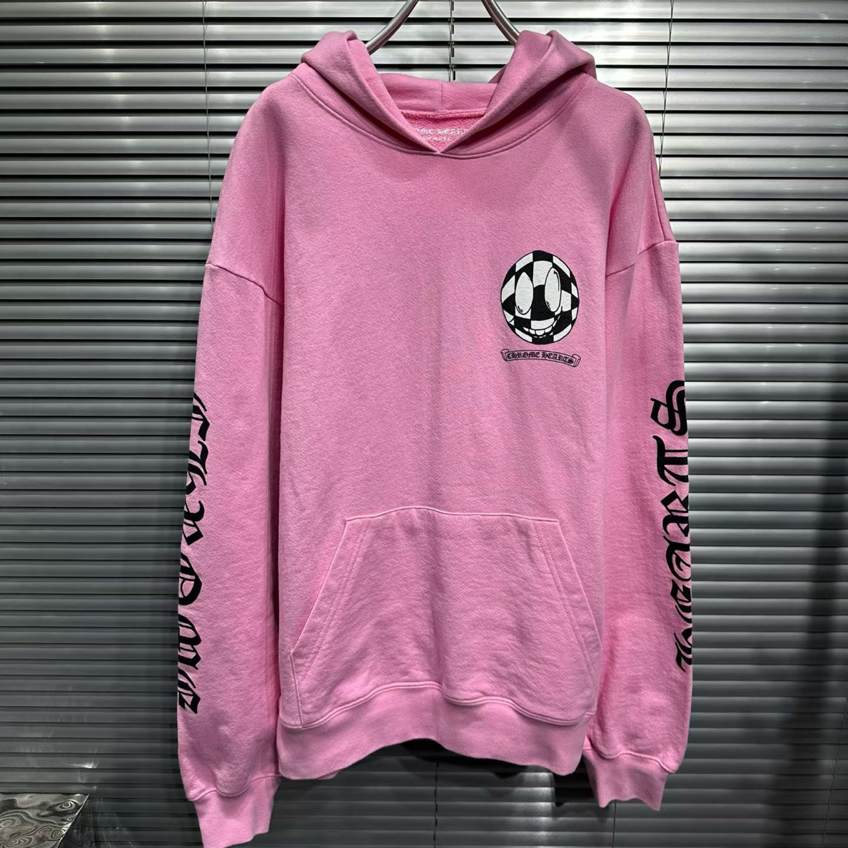 未使用 Chrome Hearts/克罗心 x mattyboy 粉色涂鸦粉色帽衫 L码