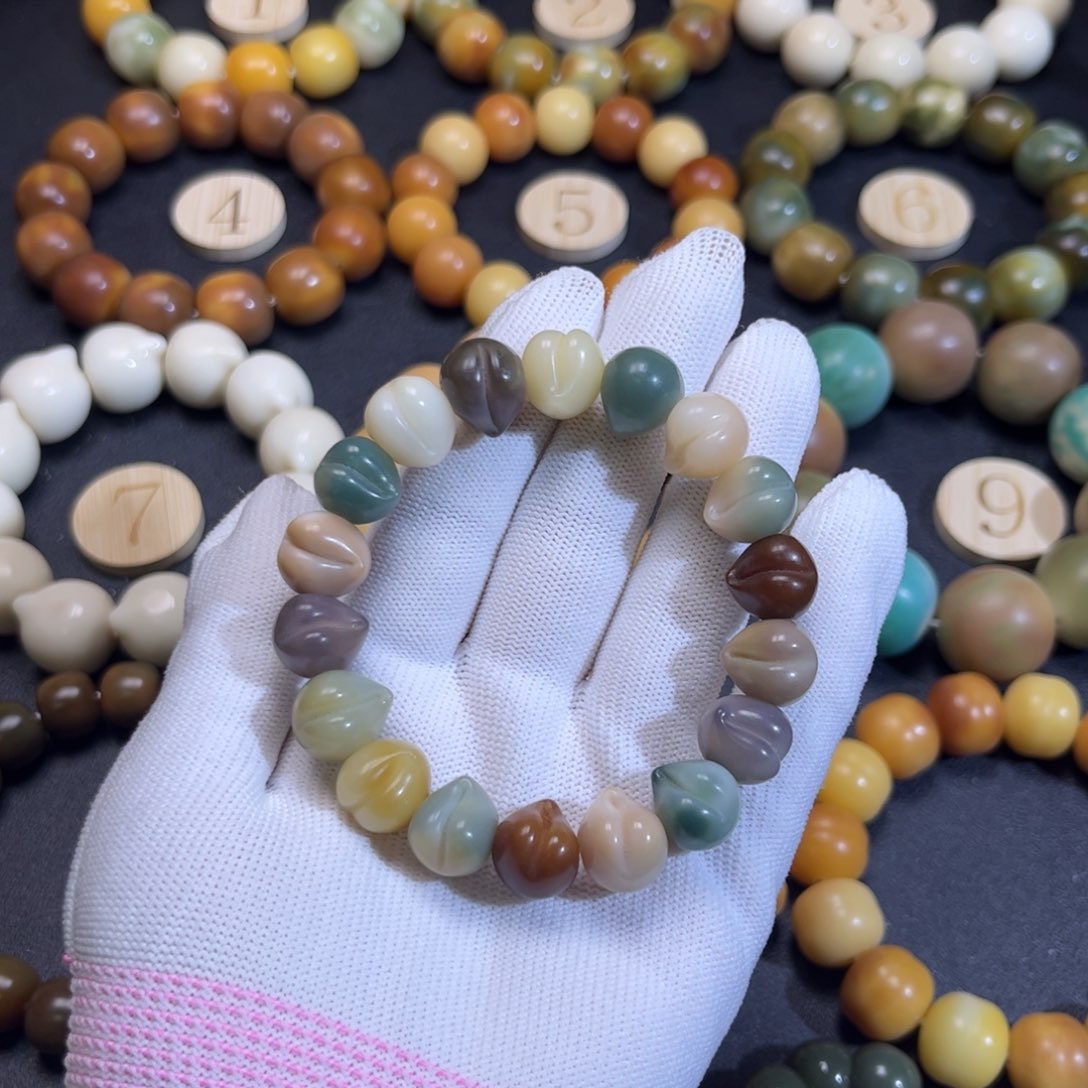 菩提根/象牙果吊坠彩桃202