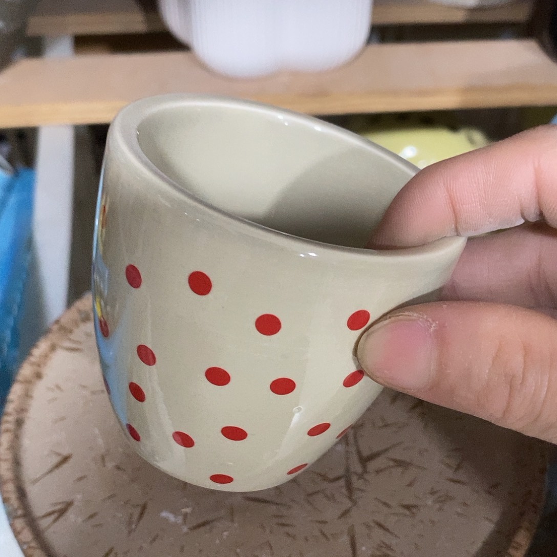 陶杯子陶盆有孔 瑕疵介意勿拍