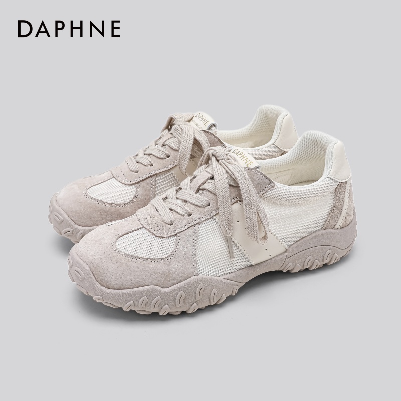 Daphne/达芙妮内增高网面德训鞋女2025夏时尚休闲透气轻便阿甘鞋