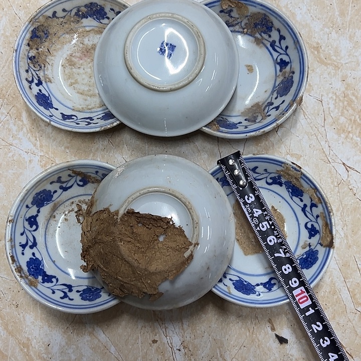 陶摆件6个10厘米芙蓉花味叠