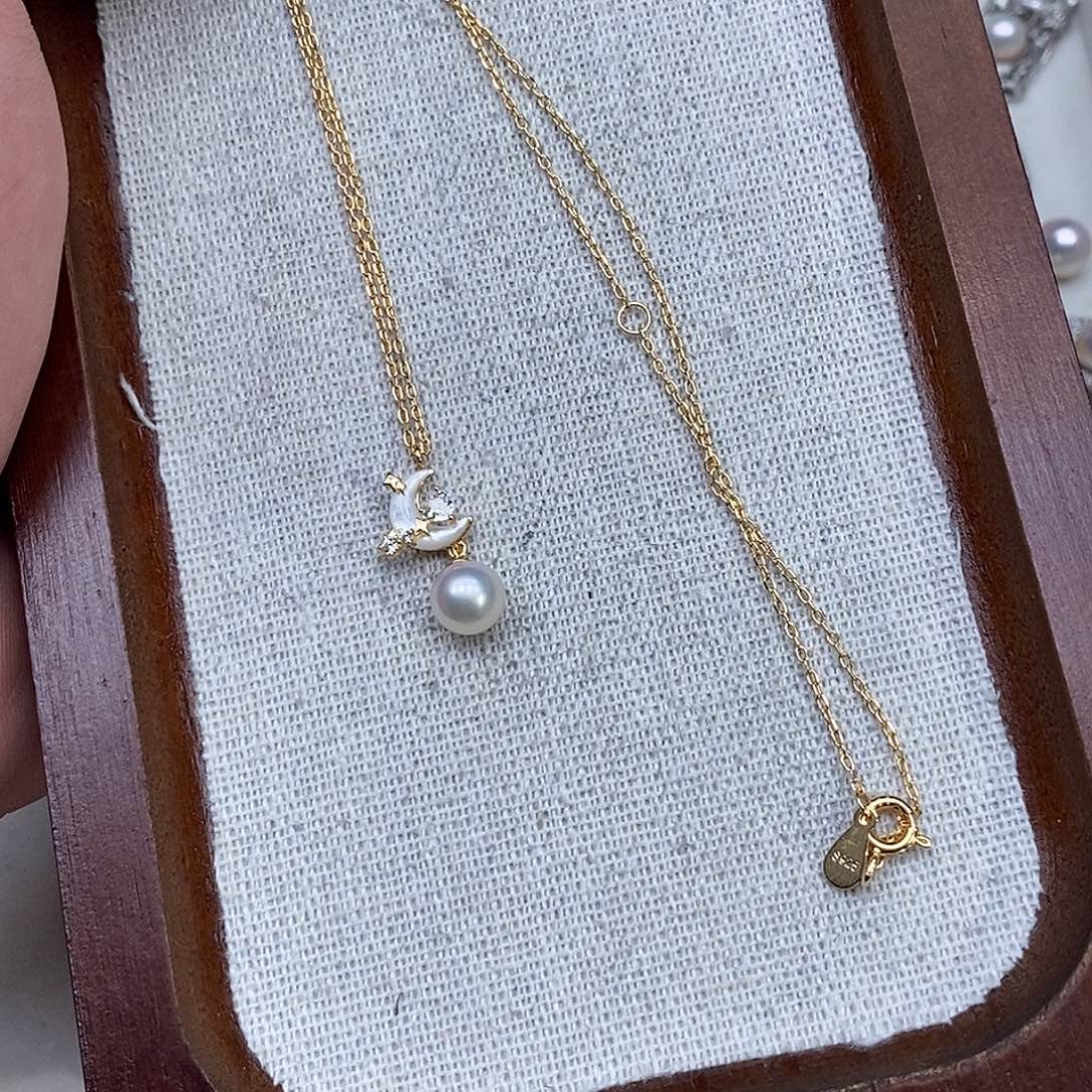 套链海水珍珠银S925镶嵌