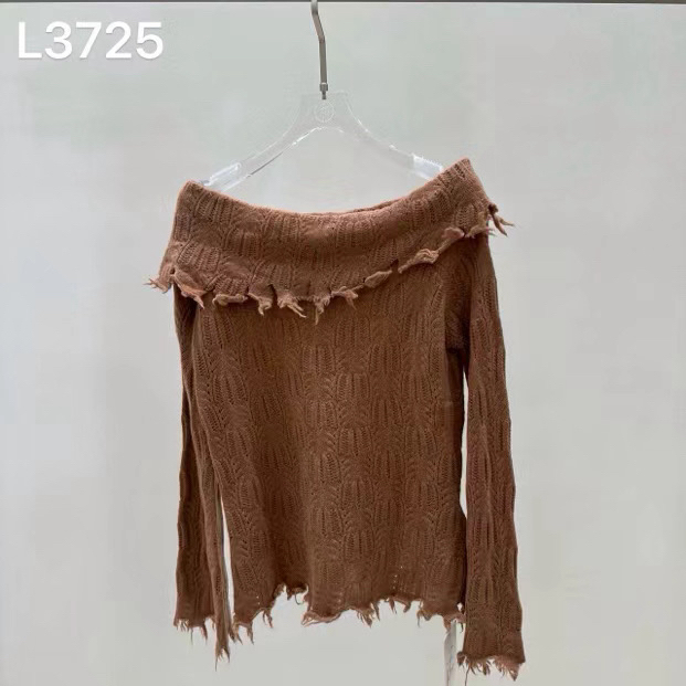 L3725长袖慵懒法式针织衫he