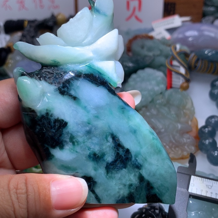 翡翠颈饰未镶嵌保真天然A货翡翠