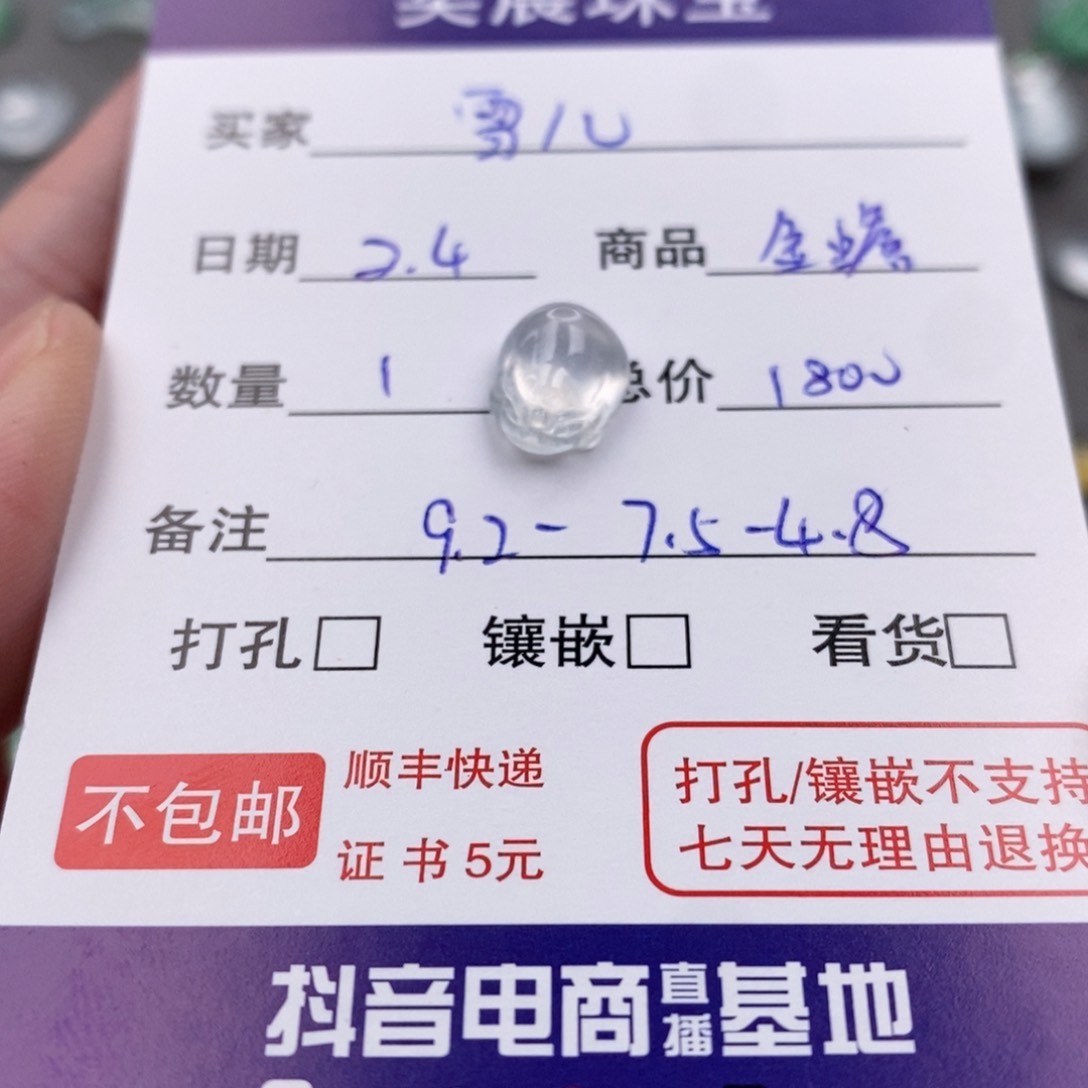 翡翠颈饰未镶嵌雪*金蟾