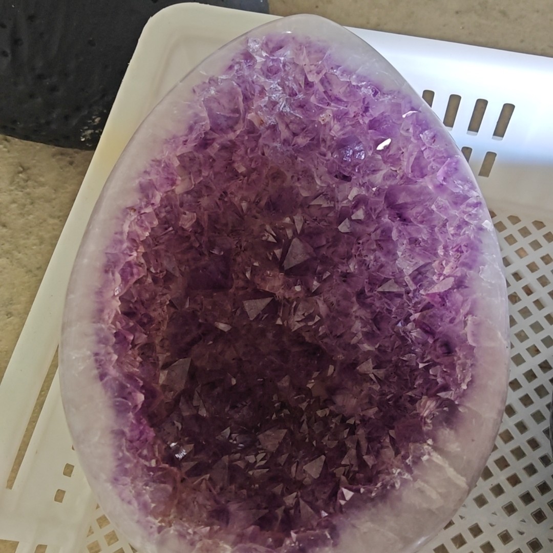 天然紫水晶大龙蛋巴西紫罗兰大牙