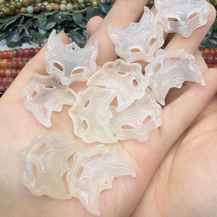 未镶嵌水晶珠宝半成品荔枝冻玛恼面具一颗