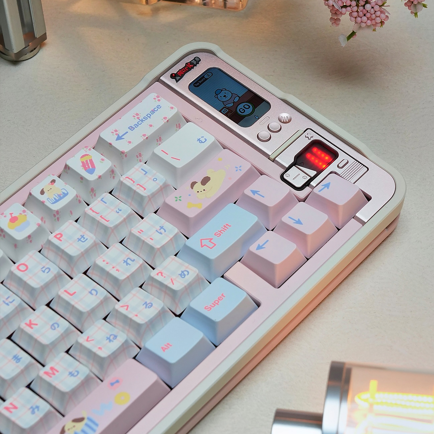 URE原创粉笔小狗键盘键帽PBT热升华客制化原厂高度适61/65/75/87