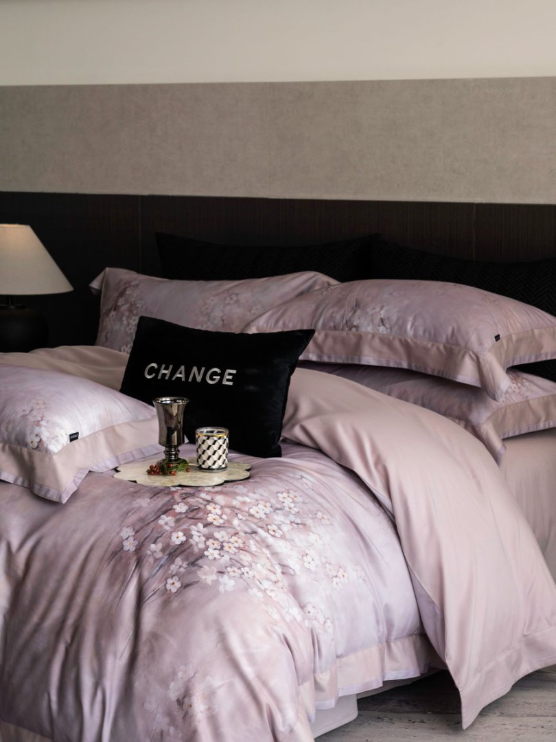 老宋精选-新款超细旦【婷玉】天丝棉磨毛 数码印花四件套-1563