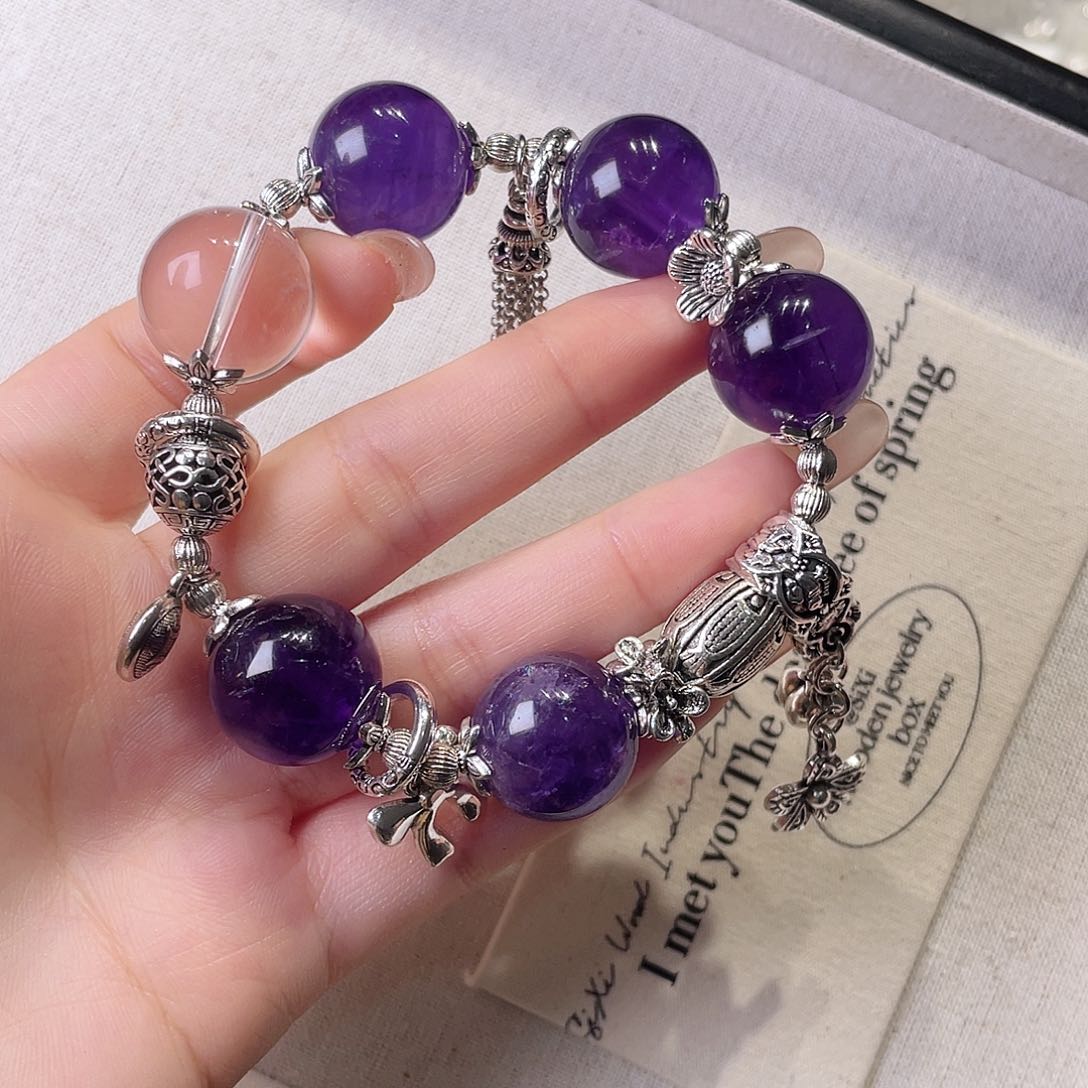 水晶手链银S925镶嵌尺寸