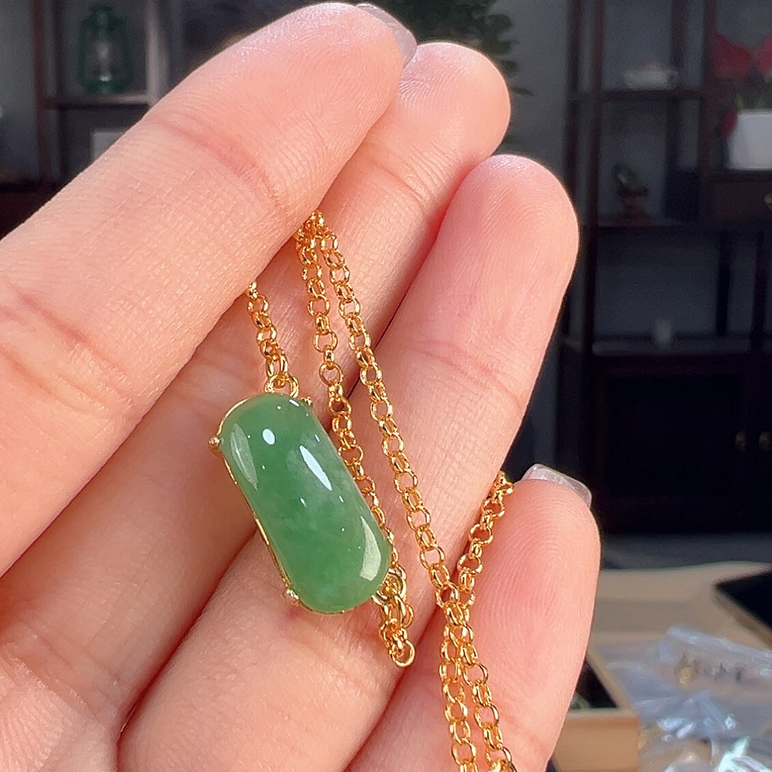 翡翠套链银S925镶嵌套链30