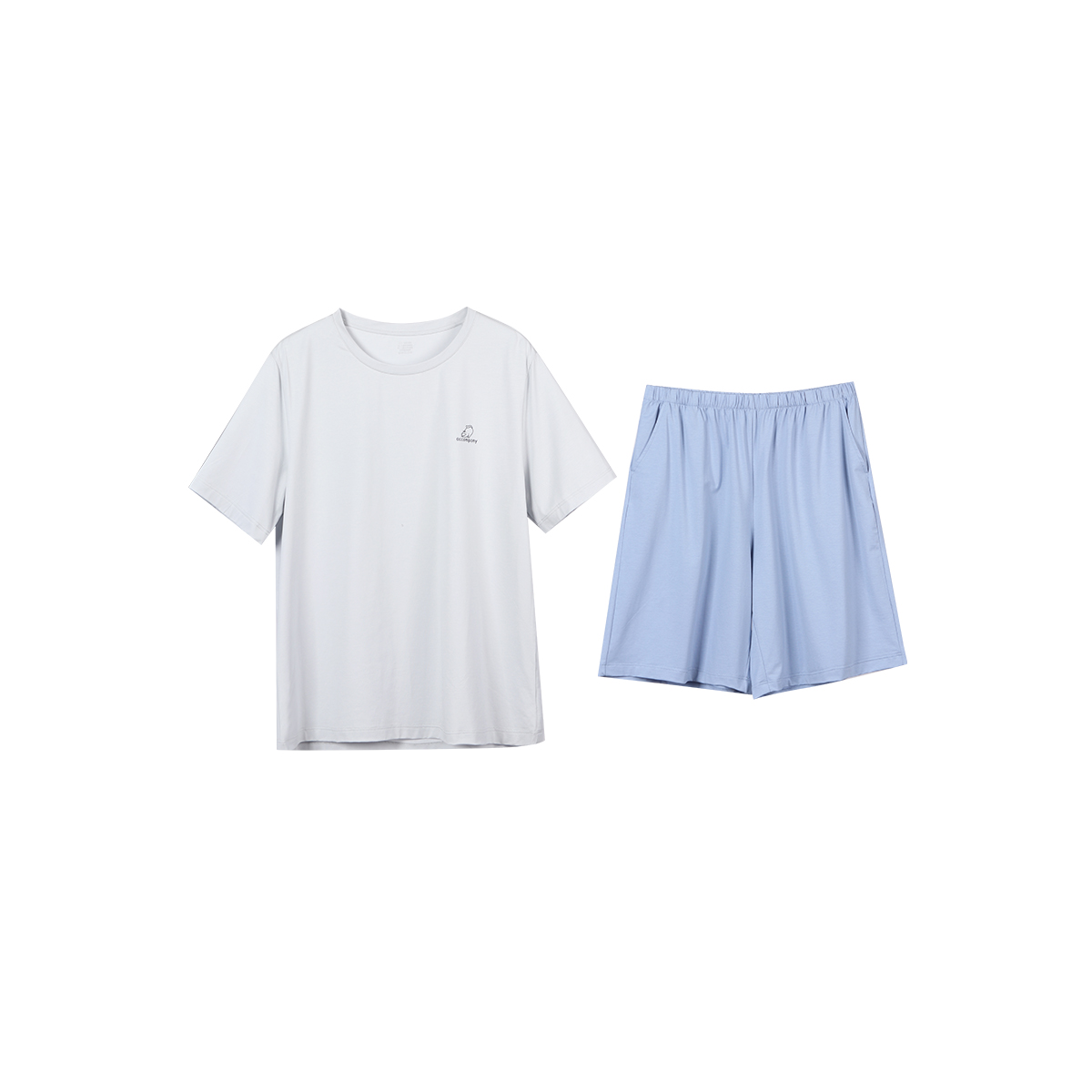 【靠谱之光】男式棉莫猫咪撞色短裤套服 SE50802