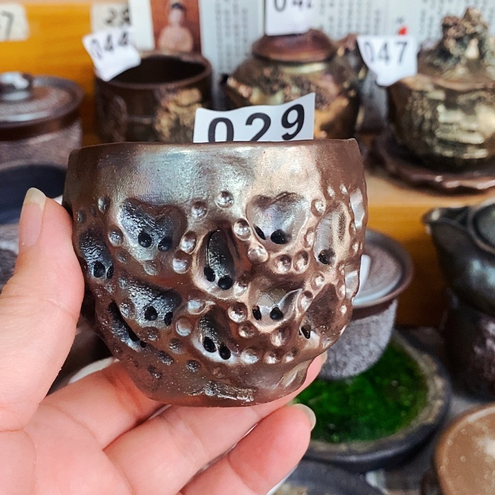 紫砂茶杯柴烧纯手工029