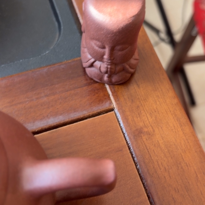 紫砂茶壶紫泥底槽青盖置