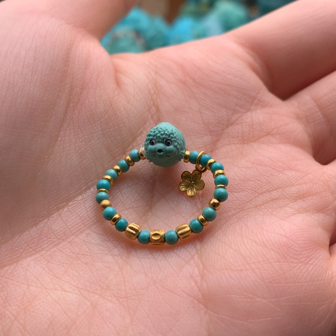 绿松石颈饰18K金镶嵌