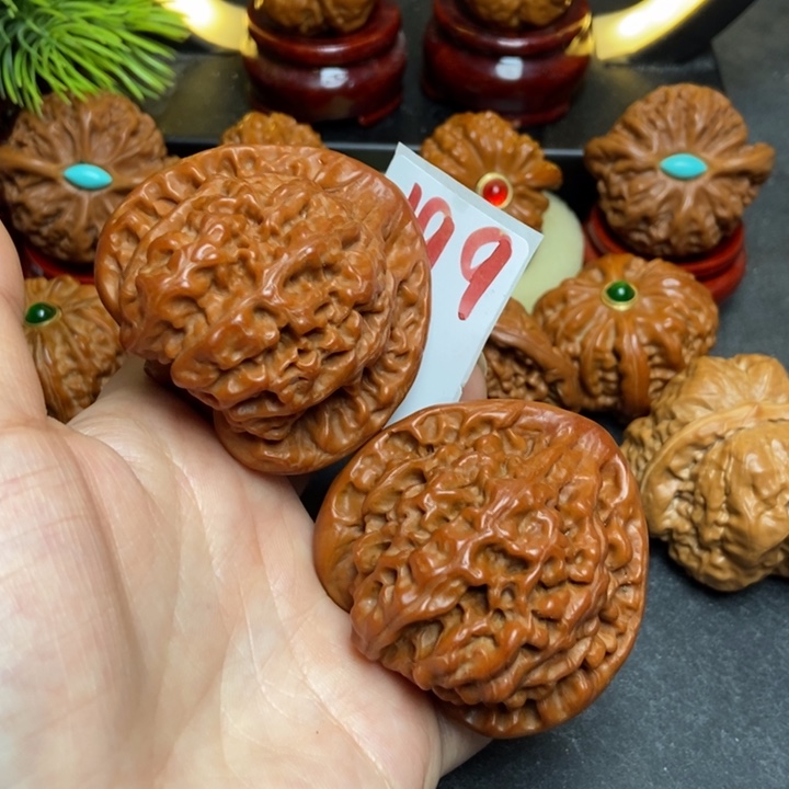 文玩核桃把件51官帽199