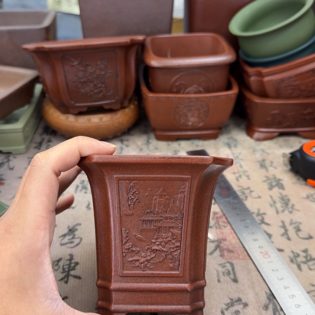 紫砂花盆宜兴紫砂正品9x9.8