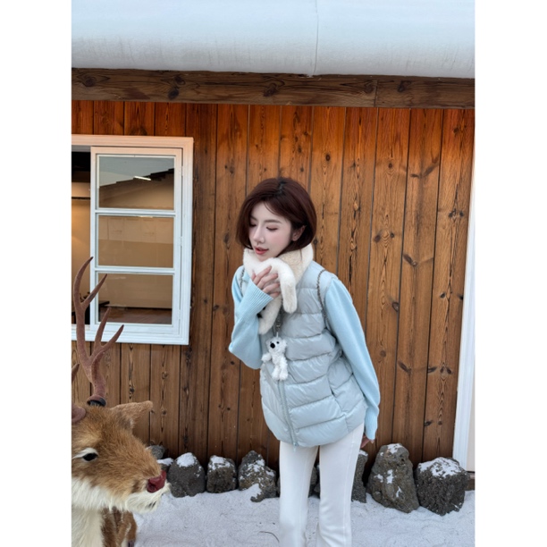 【Cikky定制】短款韩版肯豆风秋冬洋气宽松型立领拉链羽绒服