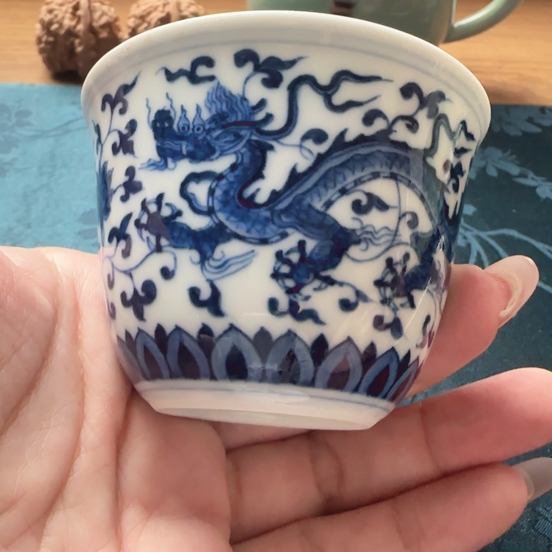 观复仿成化清华龙纹杯