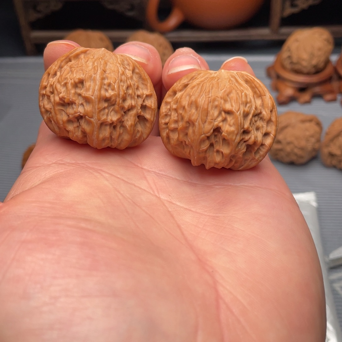 风***线文玩核桃把件磨盘37dd133