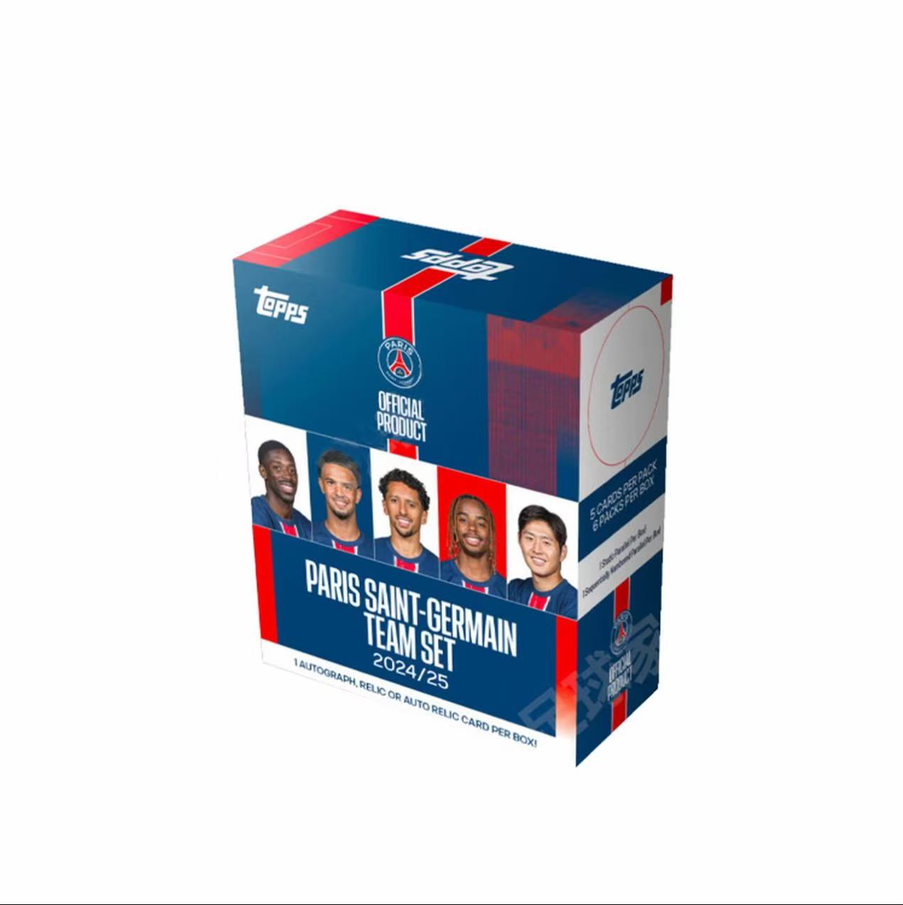 Topps【拆盒】24-25 赛季 巴黎 team set 队盒 球星卡 盲盒