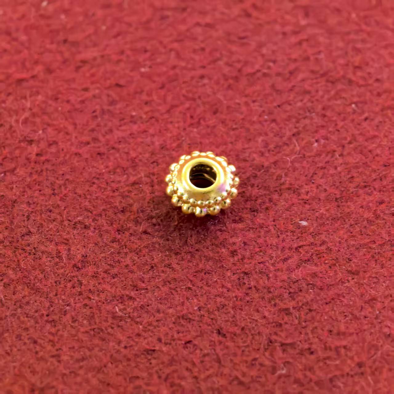足金999算盘隔片珠车轮隔片珠-JFX1436