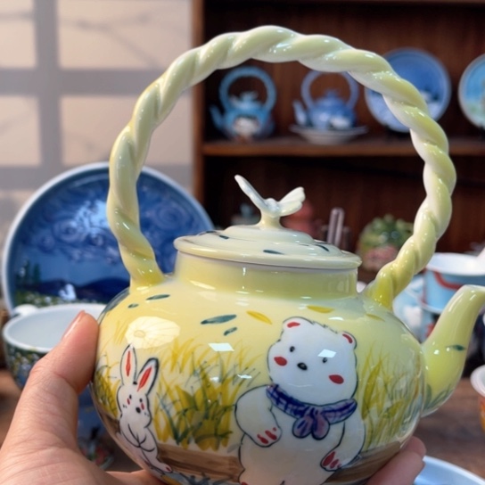 罐景德镇釉下手绘陶瓷 