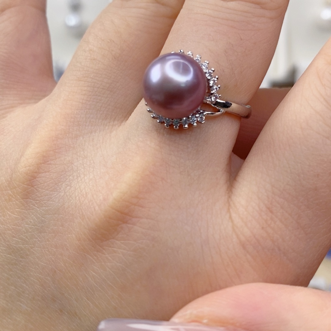 淡水珍珠戒指合金