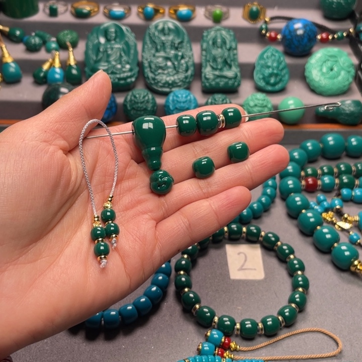 石材呼**峰老油绿套装