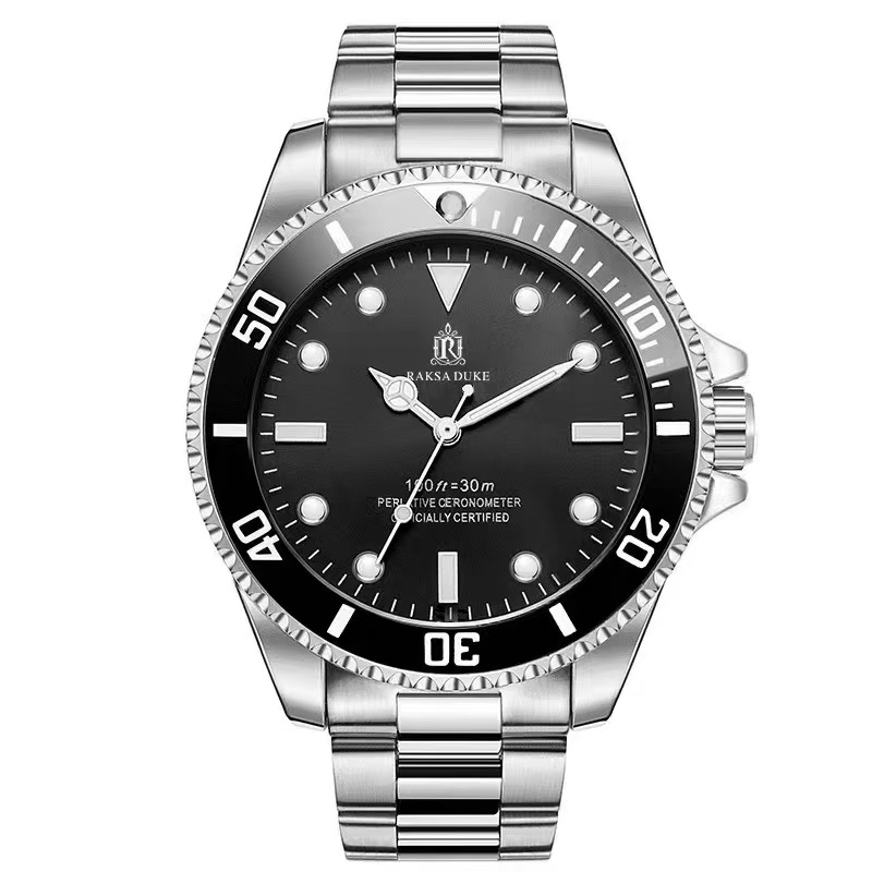 罗萨公爵黑水鬼系列-超强夜光男士机械腕表YH1-SS