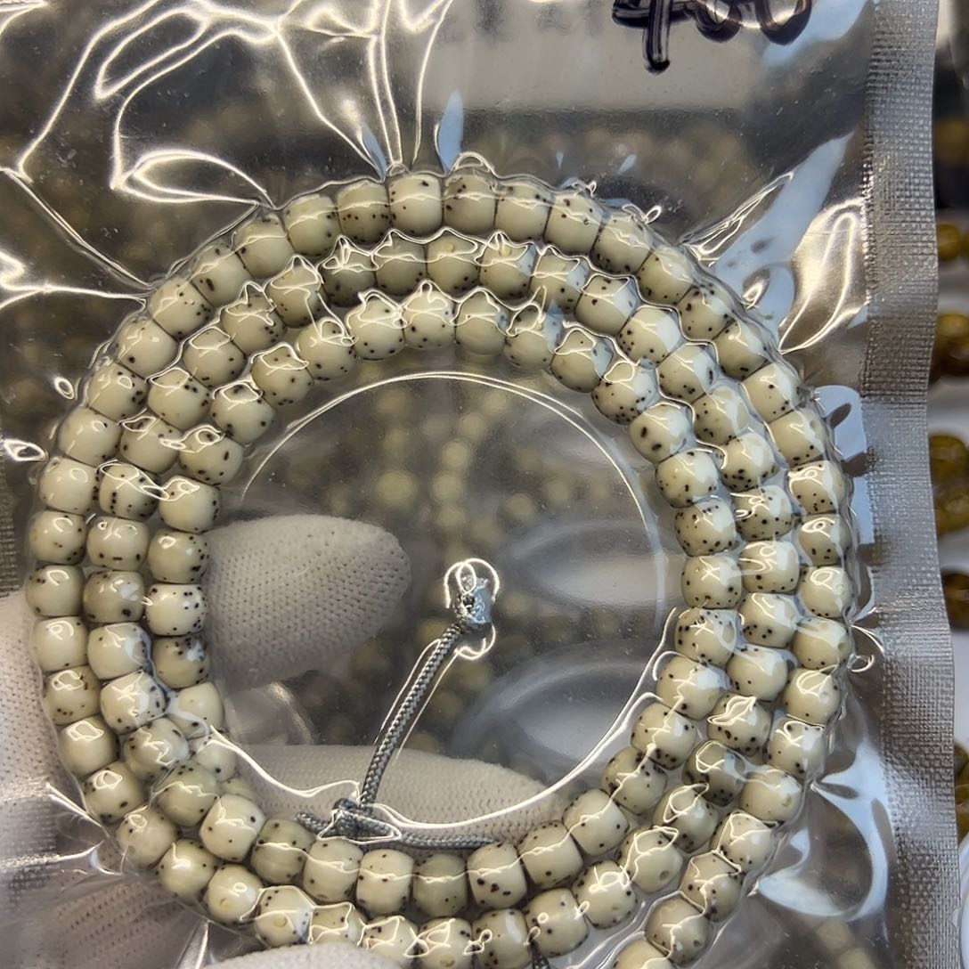 星月菩提手串骨瓷白通体留白6.5✖️5.5