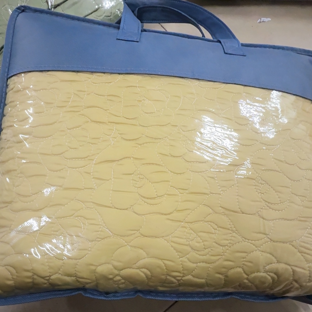 棉天丝床盖黄色三件套494