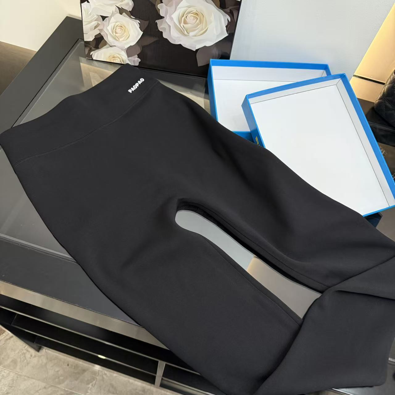 高腰女冬季保暖哑光鲨鱼裤打底裤瑜伽健身芭比裤紧身