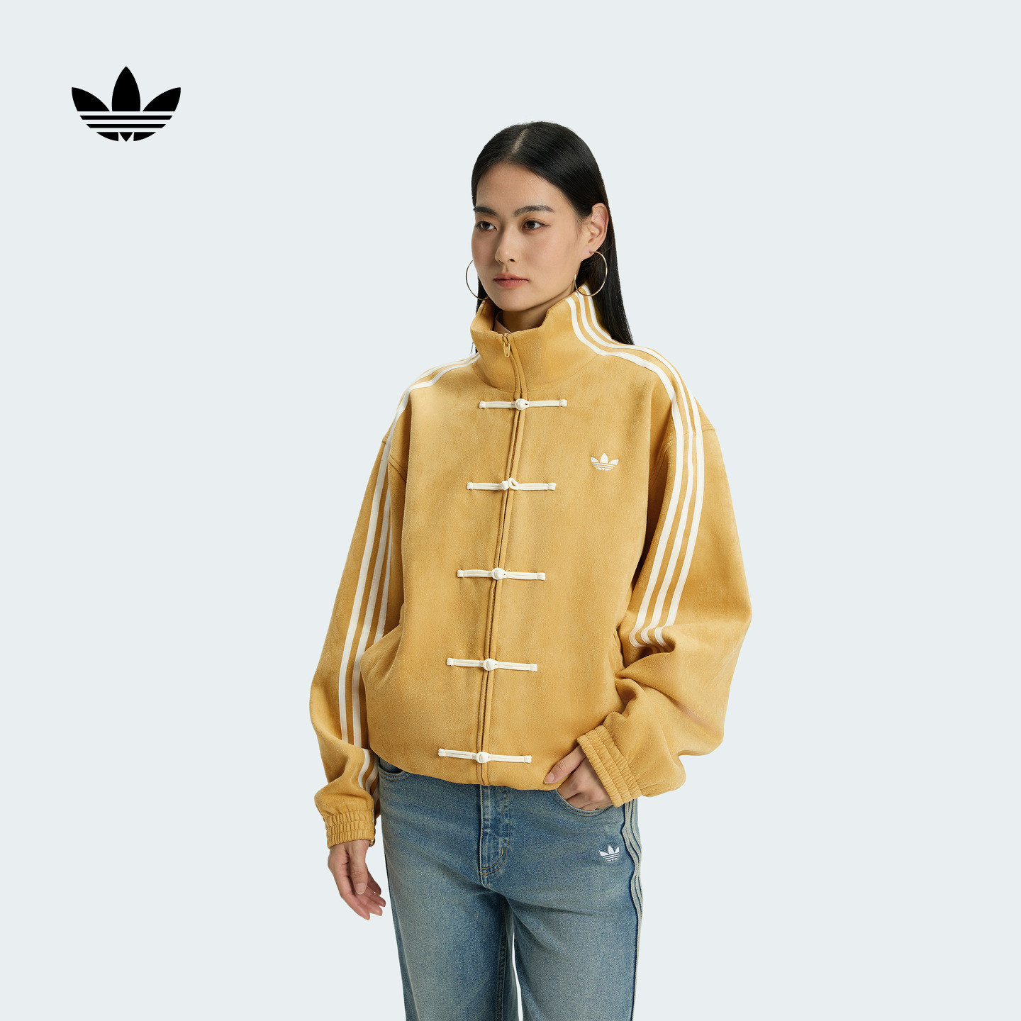 adidas/阿迪达斯新中式宽松舒适运动夹克外套男女秋冬新款 KT3851