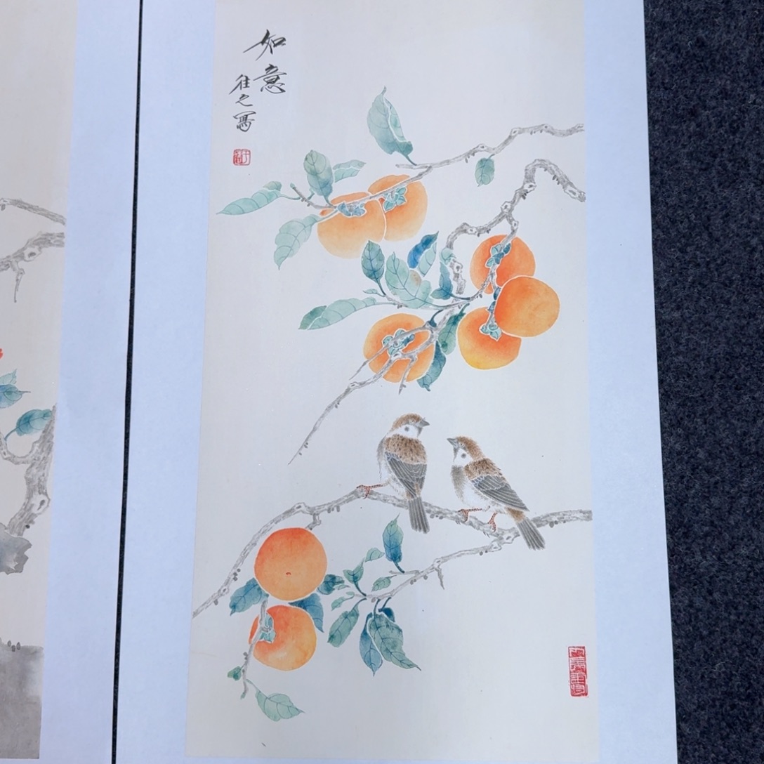 国画纯手绘山水花鸟作品