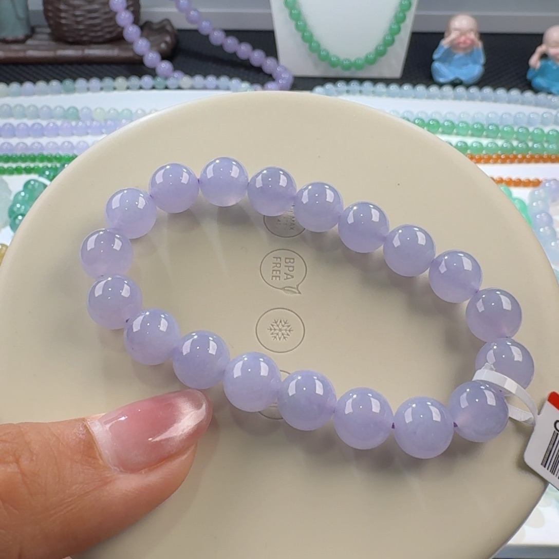 翡翠颈饰未镶嵌冰紫卡10