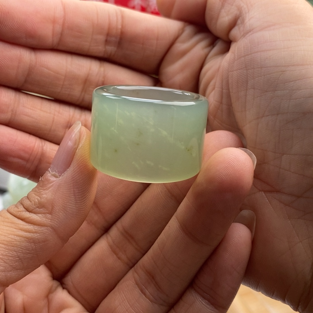未镶嵌岫玉四大名玉扳指23直径