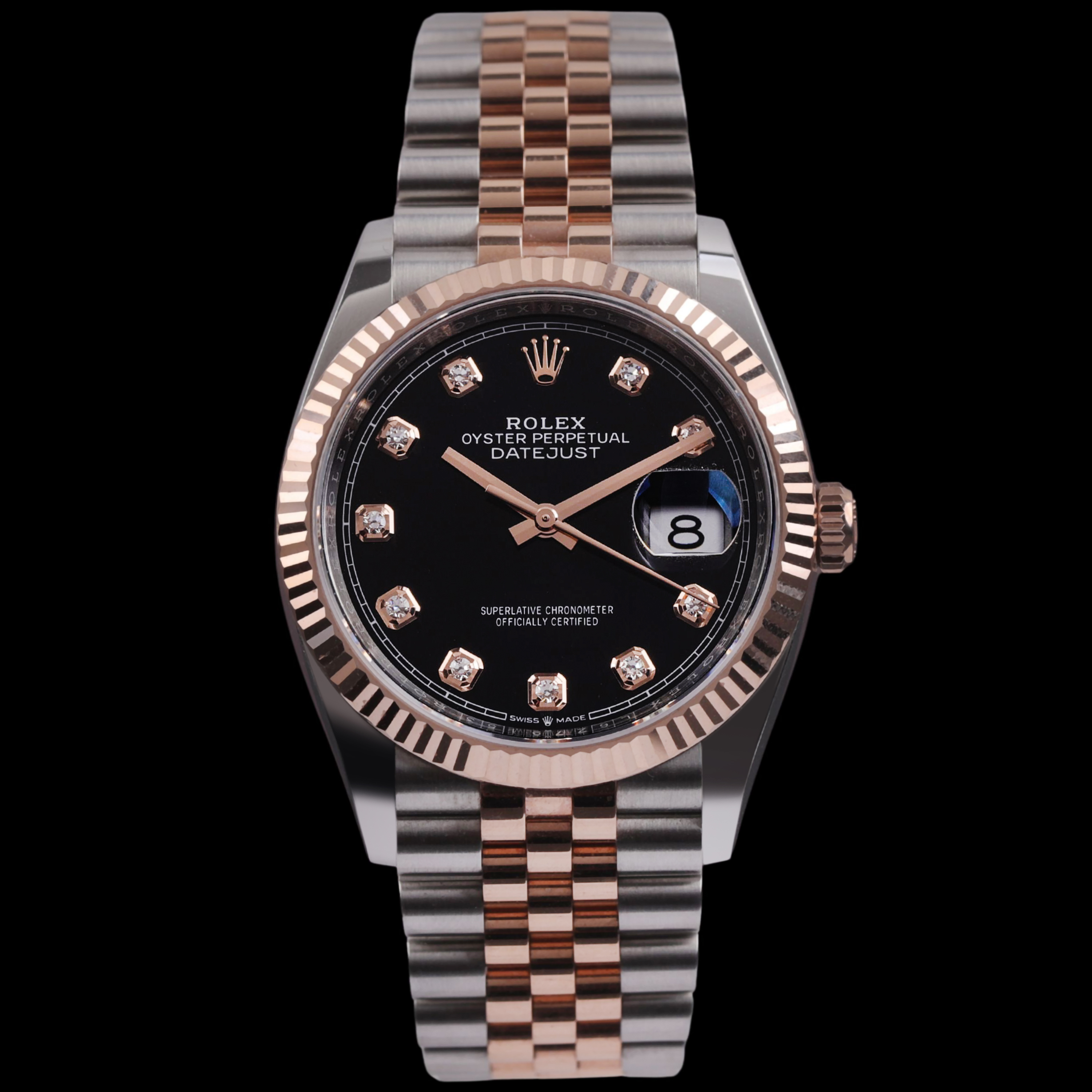 95新 Rolex/劳力士 日志126231自动机械36mm黑盘钻刻有卡无盒