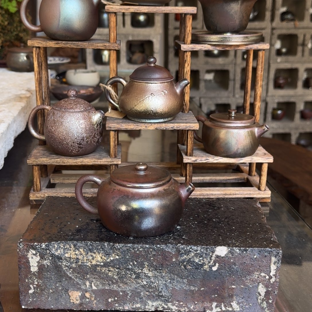 非遗建水紫陶紫泥柴烧茶具孤品