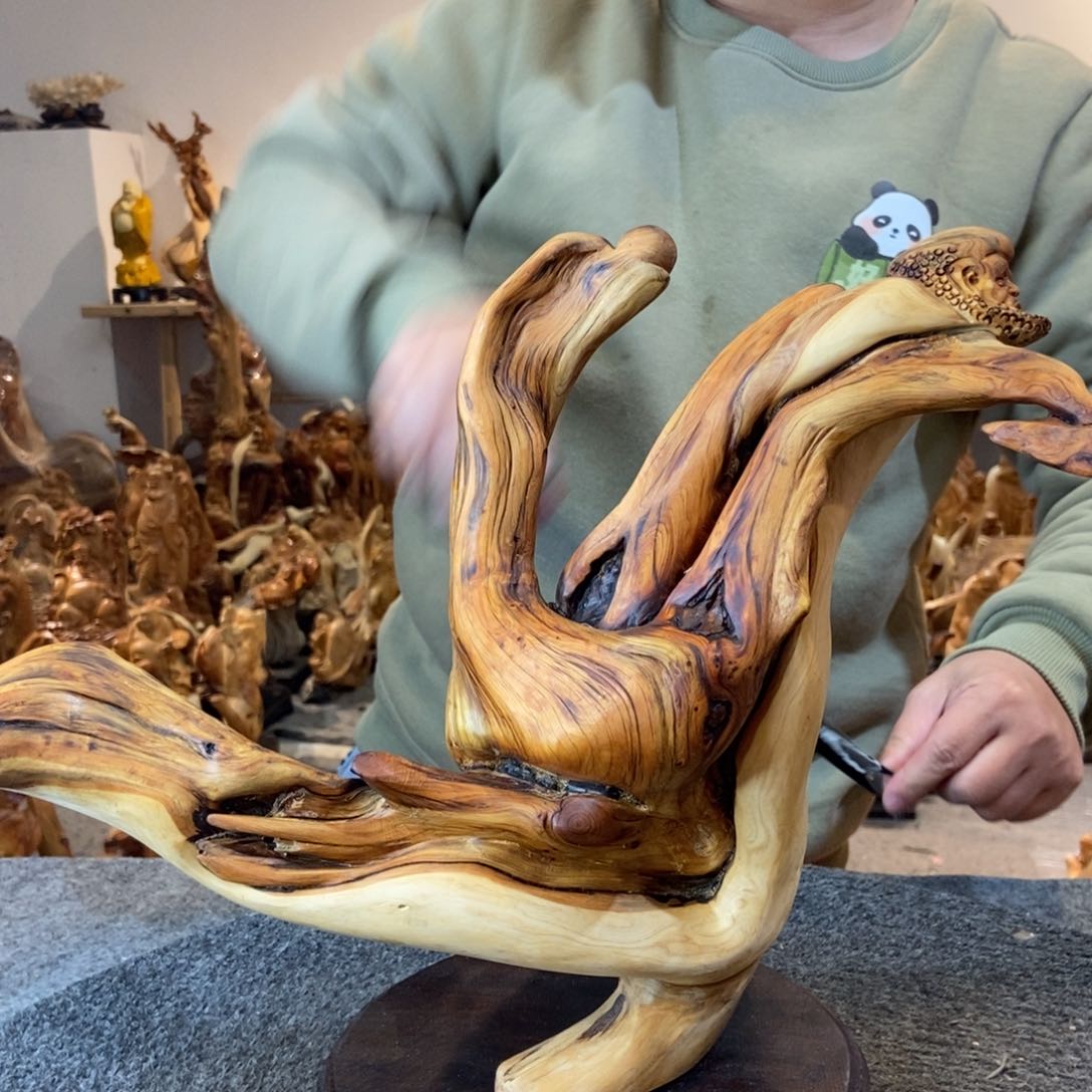 柏木（崖柏）太行崖柏根雕摆件