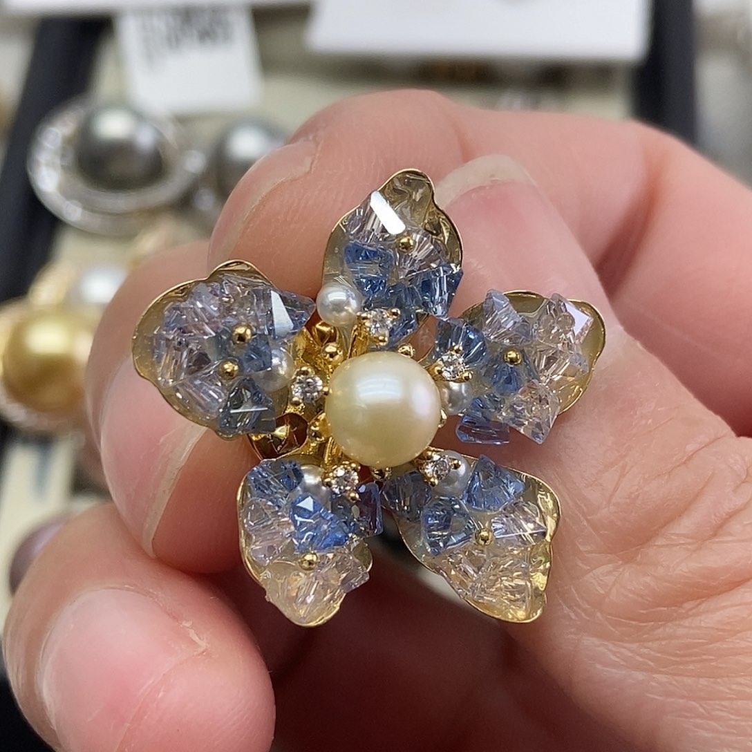 胸饰海水珍珠合金