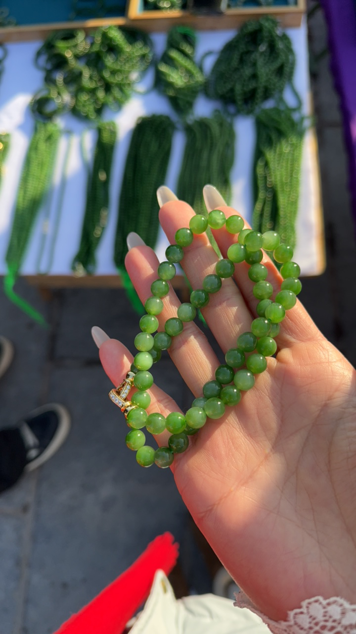 和田玉和田玉碧玉无黑妈妈链