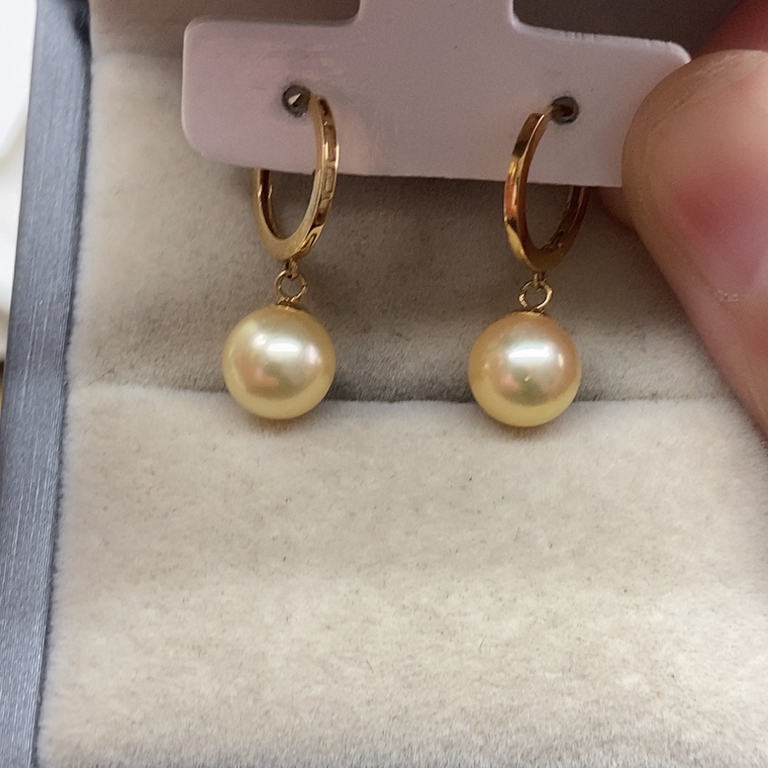 海水珍珠耳饰18K金镶嵌